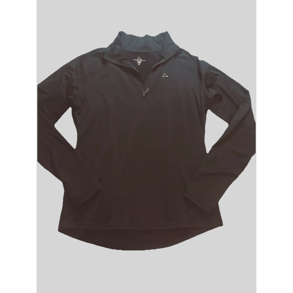 Paradox Running Shirt Women's XL - Black Long Sleeves 1/4 Zip Polyester Spandex